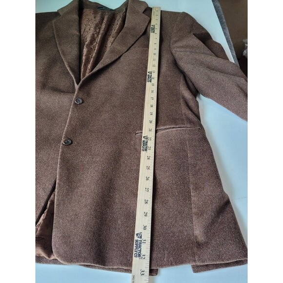 Vintage Arnold Brant Men's Brown Cashmere Mink Blazer Jacket Tag 46L 2 Button - Picture 15 of 16